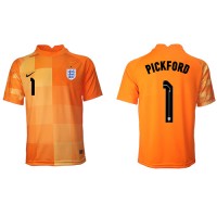 Camisa de time de futebol Inglaterra Jordan Pickford #1 Goleiro Replicas 2º Equipamento Mundo 2022 Manga Curta